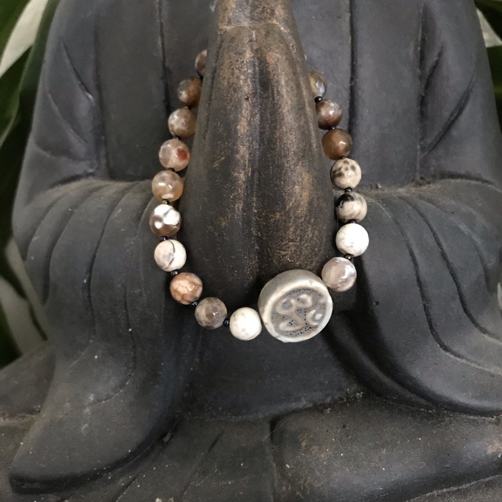 Real fire Agate power bracelet